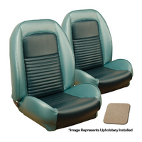 1967 Mustang Standard Sport II Seat Upholstery Set w/ Bucket Seats (Front Only) Light Parchment