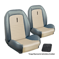 1967 Mustang Deluxe Sport II Comfortweave Upholstery Set w/ Bucket Seats (Front Only) Black