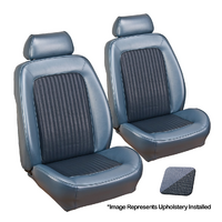 1968-69 Mustang Standard Sport II Seats Upholstery Set w/ Bucket Seats (Front Only) Blue