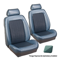 1968-69 Mustang Standard Sport II Seats Upholstery Set w/ Bucket Seats (Front Only) Turquoise