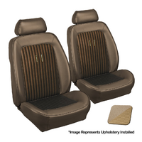 1968 Mustang Shelby/Deluxe Sport II Seats Upholstery Set w/ Bucket Seats (Front Only) Light Parchment