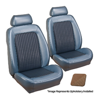 1968-69 Mustang Standard Sport II Seats Upholstery Set w/ Bucket Seats (Front Only) Saddle