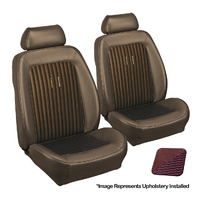 1968 Mustang Shelby/Deluxe Sport II Seats Upholstery Set w/ Bucket Seats (Front Only) Dark Red