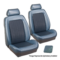 1968-69 Mustang Standard Sport II Seats Upholstery Set w/ Bucket Seats (Front Only) Light Blue