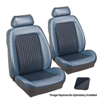 1968-69 Mustang Standard Sport II Seats Upholstery Set w/ Bucket Seats (Front Only) Dark Blue