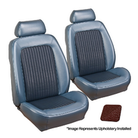 1968-69 Mustang Standard Sport II Seats Upholstery Set w/ Bucket Seats (Front Only) 1969 Dark Red