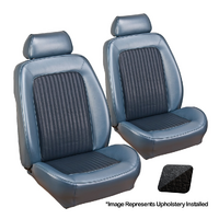 1968-69 Mustang Standard Sport II Seats Upholstery Set w/ Bucket Seats (Front Only) 1969 Black