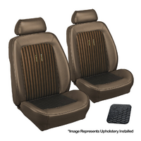 1968 Mustang Shelby/Deluxe Sport II Seats Upholstery Set w/ Bucket Seats (Front Only) Black