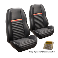 1969-70 Mach 1/Shelby Sport ll Upholstery Set w/ Hi Back Bucket Seats (Front Only) Nugget Gold/Nugget Gold Stripe