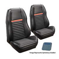 1969-70 Mach 1/Shelby Sport ll Upholstery Set w/ Hi Back Bucket Seats (Front Only) Light Blue/Light Blue Stripe