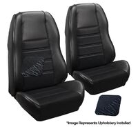 1970 Mustang Coupe Standrd Sport-II Seat Upholstery Set w/ Bucket Seats (Full Set) Dark Blue