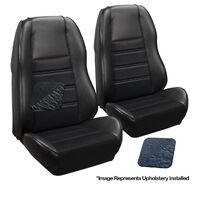 1970 Mustang Coupe Standrd Sport-II Seat Upholstery Set w/ Bucket Seats (Full Set) Medium Blue