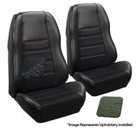 1970 Mustang Coupe Standrd Sport-II Seat Upholstery Set w/ Bucket Seats (Full Set) Medium Ivy Green