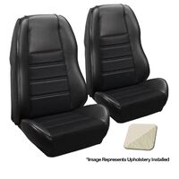 1970 Mustang Coupe Standrd Sport-II Seat Upholstery Set w/ Bucket Seats (Full Set) White