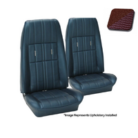 1971 Mustang Coupe Deluxe Sports Seat Upholstery Set (Full Set) Dark Red