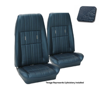 1971 Mustang Coupe Deluxe Sports Seat Upholstery Set (Full Set) Medium Blue