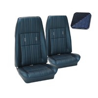 1972-73 Mustang Coupe Deluxe Sport Seat Upholstery Set (Full Set) Dark Blue