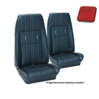 1972-73 Mustang Coupe Deluxe Sport Seat Upholstery Set (Full Set) Vermillion