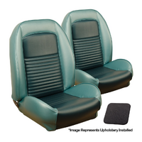 1967 Mustang Coupe Standard Sport II Upholstery Set w/ Bucket Seats (Full Set) Black