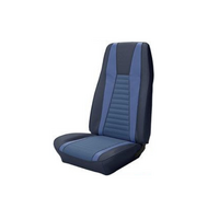 1971-73 Mustang Mach 1 Convertible Upholstery Set - Stripes (Rear Only) Dark Blue w/ Light Blue Stripes