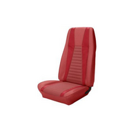 1971-73 Mustang Mach 1 Convertible Upholstery Set - Stripes (Rear Only) Vermillion w/ Black Stripes