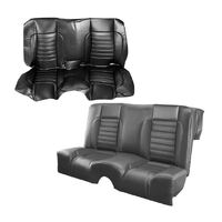 1971-73 Mustang Mach 1 Convertible Upholstery Set - No Stripes (Rear Only) Black