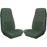 1970 Mustang Convertible Deluxe/Grande Sport Seat Upholstery Set w/ Hi-Back Bucket Seats (Full Set) Medium Ivy Green