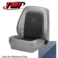 1968 Mustang Convertible Deluxe Sport Seat Upholstery Set w/ Bucket Seats (Full Set) Two-Tone Blue