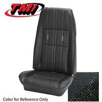 1971-73 Mustang Sportsroof Deluxe/Grande Cloth Upholstery Set (Rear Only) Black w/ Black Tweed