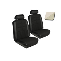 1969 Mustang Sportsroof Deluxe/Grande Upholstery Set (Rear Only) White w/ White Ruffino