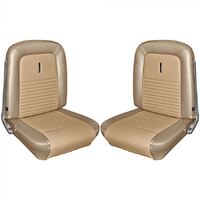 1967 Mustang Fastback Deluxe Sport Seat Upholstery Set w/ Bucket Seats (Full Set) Light Parchment