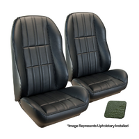 1971-73 Mustang Sportsroof Deluxe Sport-II Upholstery Set w/ Comfortweave Lower Inserts (Full Set) Medium Ivy Green