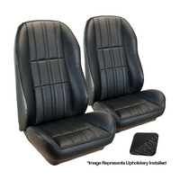 1970 Mustang Sportsroof Deluxe Sport-II Seat Upholstery Set w/ Bucket Seats (Full Seats) Black