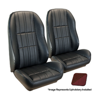 1970 Mustang Sportsroof Deluxe Sport-II Seat Upholstery Set w/ Bucket Seats (Full Seats) Dark Red