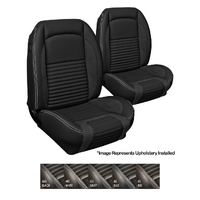 1967 Mustang Standard Sport-R Series Upholstery Set w/ Bucket Seats (Front Only) Blue Stitching