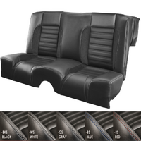 1966 Mustang Coupe Standard Sport-R Upholstery Set (Rear Only) Black Stitching