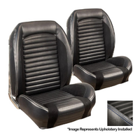 1966 Mustang Coupe Standard Sport-R Series Upholstery Set w/ Bucket Seats (Full Set) Blue Stitching