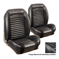 1966 Mustang Coupe Standard Sport-R Series Upholstery Set w/ Bucket Seats (Full Set) Grey Stitching