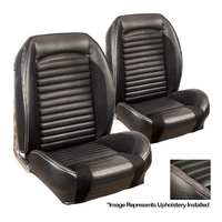 1966 Mustang Coupe Standard Sport-R Series Upholstery Set w/ Bucket Seats (Full Set) Red Stitching