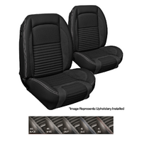 1967 Mustang Coupe Standard Sport-R Upholstery Set w/ Bucket Seats (Full Set) Black Stitching