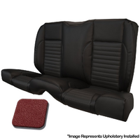 1967 Mustang Coupe Standard Sport II Kit Rear Seat Upholstery Set w/ Sports Foam (No Console) Red Metallic