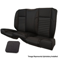 1967 Mustang Coupe Standard Sport II Kit Rear Seat Upholstery Set w/ Sports Foam (No Console) Black