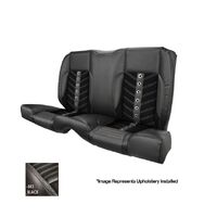 1964-69 Mustang Coupe Sport-VXR Kit Rear Seat Upholstery Set w/ Sport Foam (No Console) Black Stitching, Brass Grommets