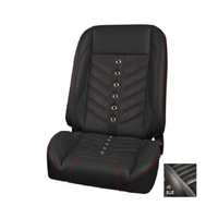 1964-69 Mustang Coupe Sport-VXR Kit Rear Seat Upholstery Set w/ Sport Foam (No Console) Blue Stitching, Brass Grommets