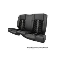 1964-69 Mustang Coupe Sport-VXR Kit Rear Seat Upholstery Set w/ Sport Foam (No Console) White Stitching, Black Grommets