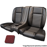 1966 Mustang Coupe Standard Rear Sport II Kit Seat Upholstery Set w/ Sport Foam (With Console) Metallic Red