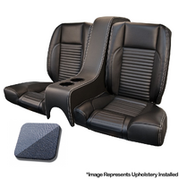 1967 Mustang Coupe Standard Sport II Kit Rear Seat Upholstery Set w/ Sports Foam (With Console) Blue