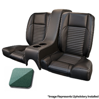 1967 Mustang Coupe Standard Sport II Kit Rear Seat Upholstery Set w/ Sports Foam (With Console) Turquoise