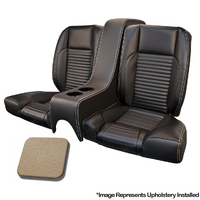 1967 Mustang Coupe Standard Sport II Kit Rear Seat Upholstery Set w/ Sports Foam (With Console) Light Parchment