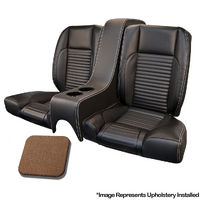 1967 Mustang Coupe Standard Sport II Kit Rear Seat Upholstery Set w/ Sports Foam (With Console) Saddle